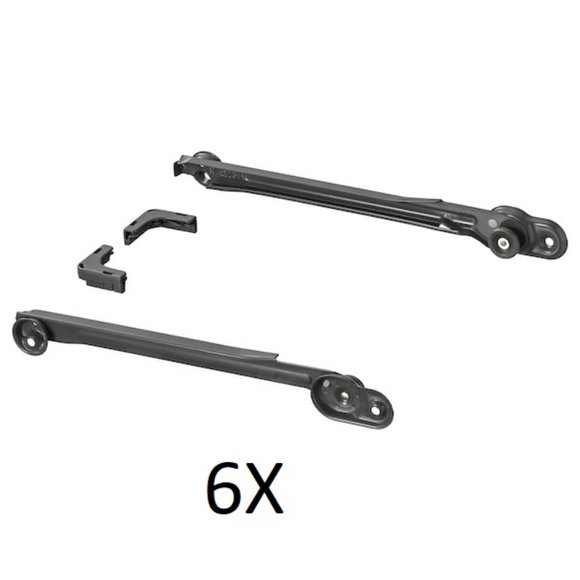 IKEA KOMPLEMENT Pull Out Rail (3 pair) for Baskets 13-3/4'' Dark Gray 902.632.33 - Picture 1 of 1